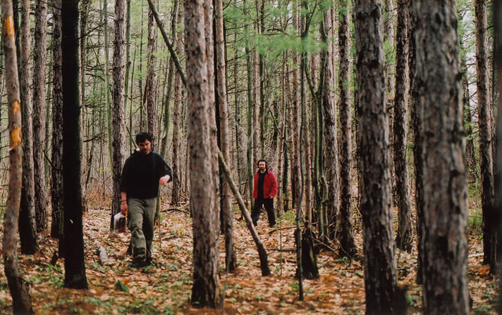 Patrick and Jason in the forest