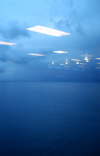 Water with interior reflection